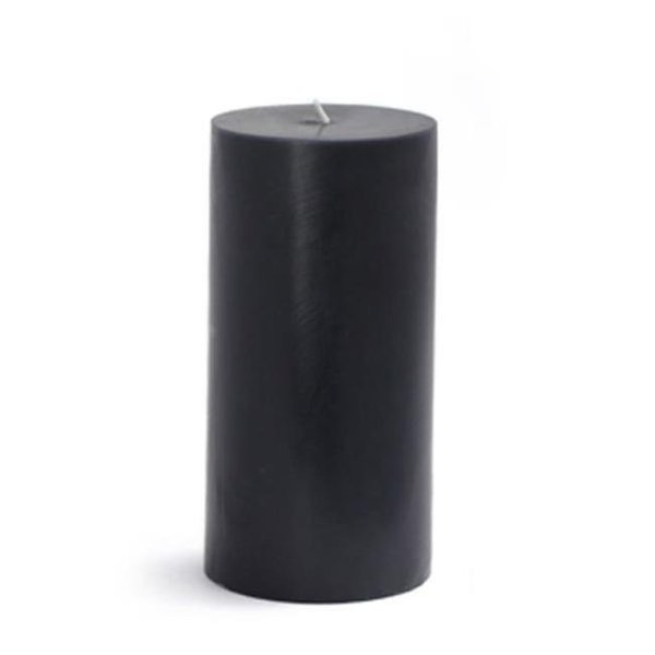 Jeco CPZ-092 3 x 6 in. Pillar Candle; Black, Jeco, Mfr#: CPZ-092